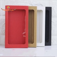 20pcs Kraft Cardboard Phone Case Packaging Box Red/White/Brown/Black Paper Drawer Box With Clear Window