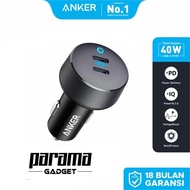 Anker PowerDrive III DualUSB-C Car Charger Fast Charging 40W 2-port Each 20W Power IQ 3.0 Type C - A