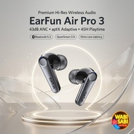 EarFun Air Pro 3 Wireless Earbuds ANC Bluetooth 5.3 aptX Adaptive 45H Playtime