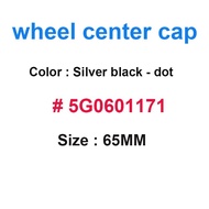 200pcs 56mm 65mm Dot Smooth Black Silver Car Wheel Center Cap Hub Caps Rims Badge For 5G0601171 6CD6