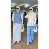 Cherry19official KD.A659 shakilla top mix vest jeans