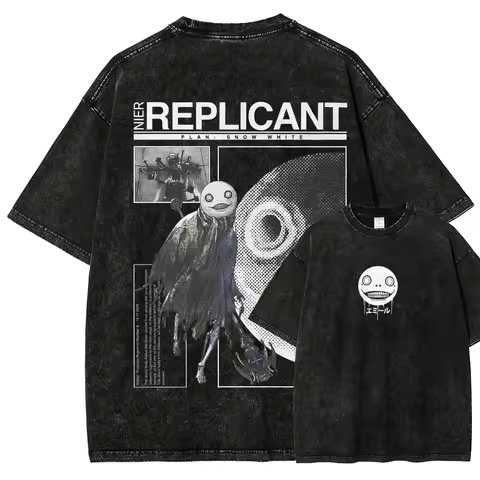 Nier Automata New Model Washed T shirt Anime Lover personality Clothes Oversized Year round clothing