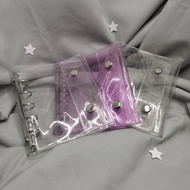 M5 Binder PVC Button Binder Transparent White / Glitter White / Glitter Pink