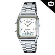 Casio Vintage Series Standard Analog Digital Silver Stainless Steel Band Watch AQ230A-7D AQ-230A-7