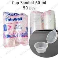 HCS - Thinwall Cup 60 VictoryML Thinwal Cup 60ml/ Seasoning Sauce Container 60 VictoryML Sauce Cup 6