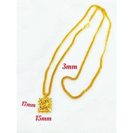 Elephant Centipede Neck Chain set Gold bangkok necklace free cop