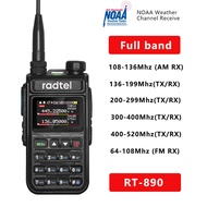 Radtel Rt-890 Noaa Weather Channel 6 Band Ham Amatur Radio 2 Hala 999ch Walkie Talkie Am Air Aviatio