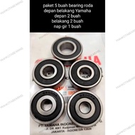 PACKAGE OF 5 YAMAHA BEARINGS FOR FRONT AND REAR WHEELS AND GEAR NAP FOR JUPITER SERIES VEGA SERIES A