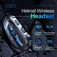 Intercom D3X Waterproof Helmet Bluetooth Headset IPX56 (Waterproof) 1000mAh Battery Can Music Sharin