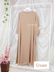Manset Gamis Lengan Panjang Dress Busui Sleting Kekinian Bahan Jersy Premium Gamis Wanita Terbaru