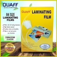 ☸ ┴ ∱ QUAFF LAMINATING FILM A4 (100 FILMS PER PACK) 125 MICRONS