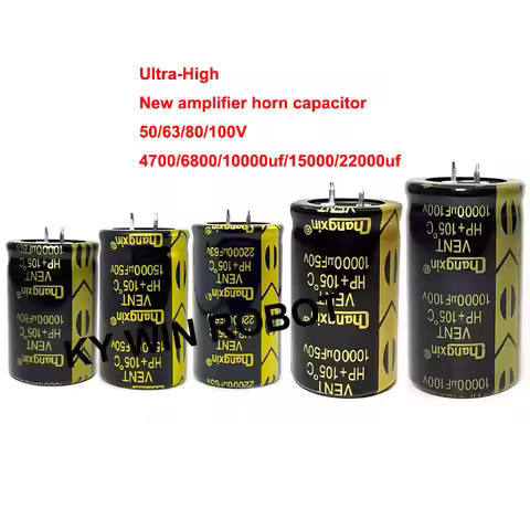 1PCS/LOTS Ultra High Quality New Amplifier Horn Capacitor 50V 63V 80V 100V 4700UF 6800UF 10000UF 150