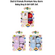 Didi &amp; Friends Premium New Born Baby Boy &amp; Girl Cotton Gift Set / Set Hadiah Bayi 0-6months