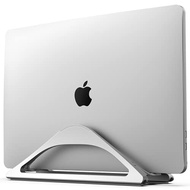 HumanCentric Vertical Laptop Stand for Desks (Silver) | Adjustable Holder to Dock Apple MacBook, Mac