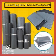 masterborong Courier Bag Grey Flyer Plastic Bag 28cm*42cm without Pocket