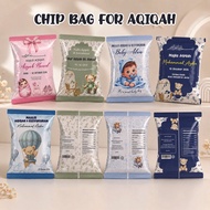 Aqiqah Gift Chip Bag Custom Goodies Bag Chip bag Candy Snacks Chipbag Doorgift Goodies Bag Aqiqah Gi
