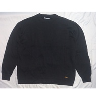 ZARA Dnwr Oneck Black Black Knitwear Sweater Sweatshirt Crewneck Knit Wool Jacket