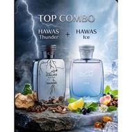 TOP COMBO Hawas ice 100 ml + Hawas thunder 100ml Original