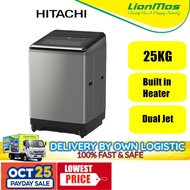 HITACHI 25KG INVERTER WASHING MACHINE SF-250ZFV Built in Heater Dual Jet Series