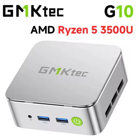 GMKtec G10 AMD Ryzen 5 3500U Mini PC Dual Channel DDR4 3200MHz NVMe SSD Win 11 Pro WiFi BT 2.5Gbps L