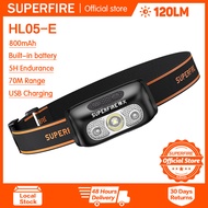 SUPERFIRE HL05-E Head lignt led super bright Waterproof Portable Sensing Head Lamp Rechargeable