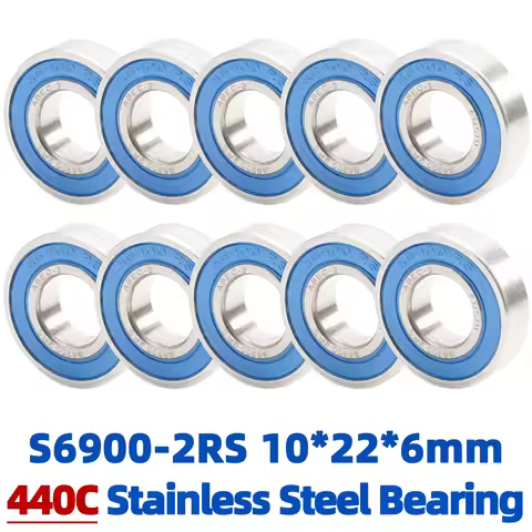 S6900RS Bearing 10*22*6 mm ( 10 PCS ) S6900 RS 6900 440C Stainless Steel S6900RS Ball Bearings