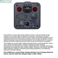 Non-contact Voltage Detector Audible And Visual Alarm IP65 Protection Rating