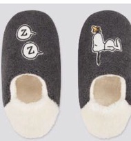 Uniqlo Peanuts Fleece Room Shoes Snoopy 室內毛毛拖鞋
