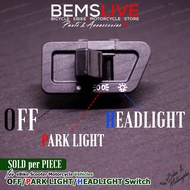 Style A - OFF / Park Light / Headlight Switch for eBike Electric Motorcycle Scooter