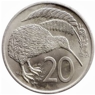 Coin New Zealand 20 Cent  Kiwi