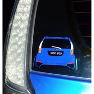 Sticker Belakang Perodua Myvi Icon Sticker Bontot Myvi Icon High Quality Sticker Cutting Sticker Tim