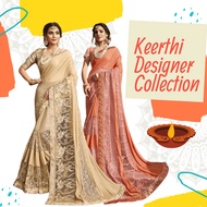 Keerthi Designer Saree Collection/Indian Wear/ Diwali/Sari/Indian Costume/ Deepavali Costume