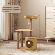 BHQ PET ต้นไม้แมว คอนโดแมว ที่ลับเล็บแมว แมวที่มีขาสั้น ของเล่นแมว