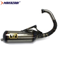 V8รถจักรยานยนต์ไอเสียระบบท่อดัดแปลงท่อไอเสียสำหรับ Honda DIO50 AF17/18/27/28/30ท่อไอเสีย KYMOCO แข่ง