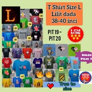 Size L 38 39 40 inci dada Rating 5Star Boleh Pilih T Shirt baju tulisan shirt dewasa lengan pendek