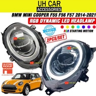 BMW Mini Cooper F55 F56 F57 2014 - 2021 RGB Dynamic Led Headlamp