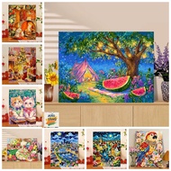 HY-frame-32*40/40*50cm/50-60cm-Color by number painting COLORFUL LANDSCAPE frame, brush, paint