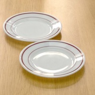 美國製PYREX 22.5公分康寧玻璃餐盤 一組2件 中古品 台灣免運