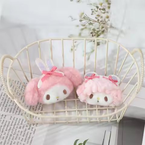 2026 Sanrio Plush Hair Clip My Melody Piano Kawaii Girl Cartoon Hair Accessories Children's Exquisit