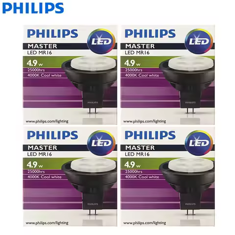 Philips MASTER LED MR16 Spot Lamp 12V GU5.3 4.9W Replace 50W CRI90 24° 36° Beam 2700K 3000K 4000K Wa