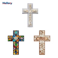 Hellery 2D Flat Pattern Cross Wall Plaque Lightweight Accessories Elegant Catholic Gift for Meaningf