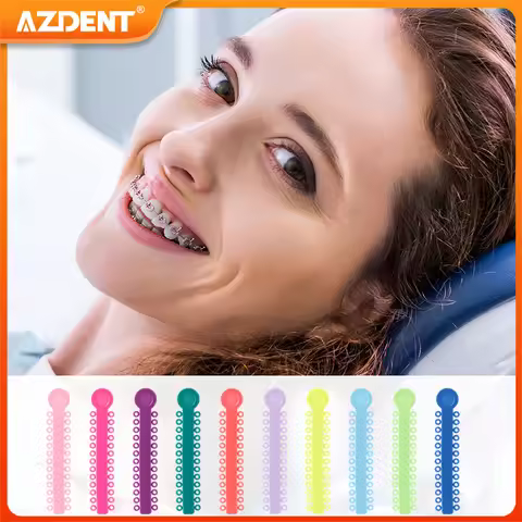 1040pcs/Pack AZDENT Dental Orthodontic Elastic Ligature Ties Bands Ligation Ring 48 Colors Dentistry