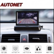 HITAM Autonet 4.3 Inch TFT LCD Foldable Rear View Car Parking Monitor - AU43 - Black