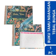 [1 PC] Thick Floral Wedding Invitation Guest Book Contains 9 Sheets 14 Columns L-vin Floral Motif