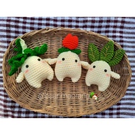 4-4.5" Tree Crochet Keychain