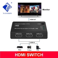 8K HDMI Switcher 3 Port 4K 120Hz V2.1 HDMI Switch Selector Hub 3 In 1 Out UHD HDR UHD 48Gbps HDCP2.3 For PS5 XBOX Series X 8KTV HD connectors