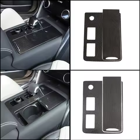 For Land Rover Discovery 5 LR5 2021-2025 LHD ABS/Real Carbon Fiber Car Center Console Gear Panel Fra