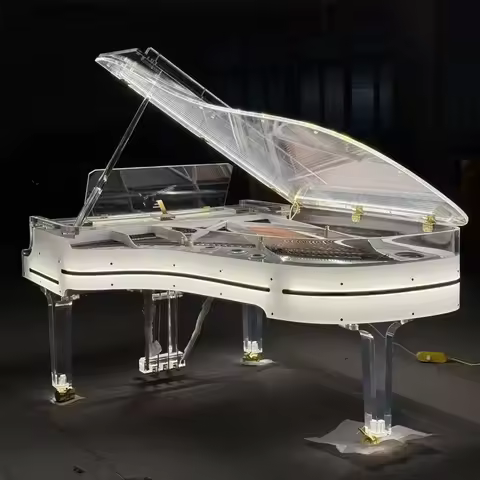 Custom Acrylic Crystal Transparent Texture 88-Key Acoustic Grand Mechanical Piano With Auto Play Sys