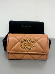 Chanel 19 Card holder 咭片套 咭包 奶茶色