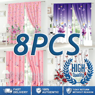 【Fast Delivery】8PCS curtains for windows 85x190cm door curtain kurtina sale pang pinto kurtina sa bi